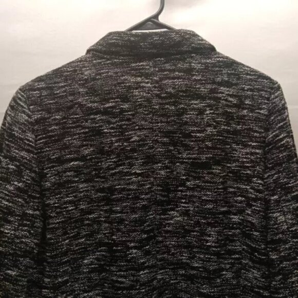 Talbots Ladies Marled Black White Tweed 2 Button Blazer Jacket Size 12 Lined EUC - Picture 6 of 11
